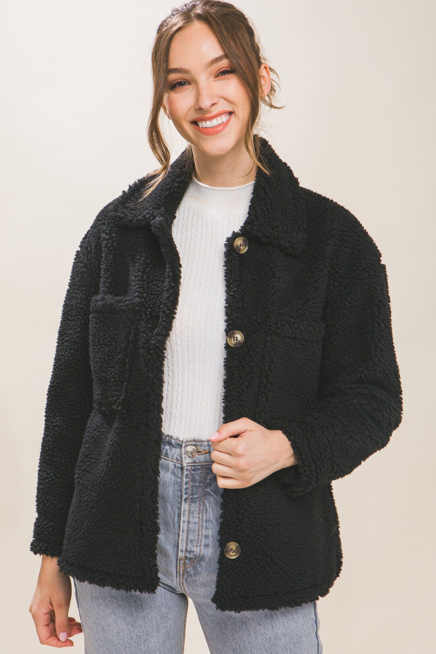 Megan Sherpa Black Sherpa