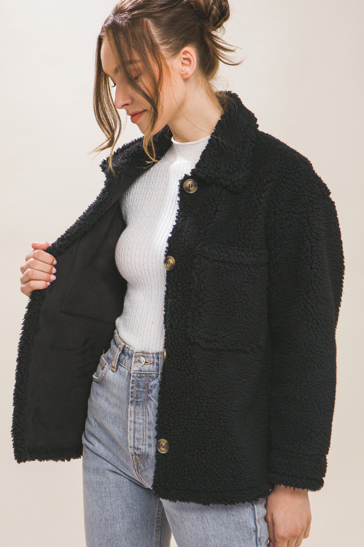 Megan Sherpa Black Sherpa