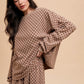 Gingerbread Checkered Crewneck