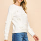 Britney Ribbon Embellished Sweater Top