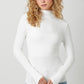 Liz Knit Mock Neck Top in Off White