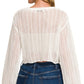 Lisa Open Knit Cropped Sweater in White