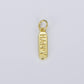 Gold Filled Pill Bar Pendant Mom