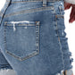 Rachel Destressed Denim Shorts