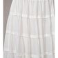 Aleah Tiered Cotton Blend A-Line Midi Skirt