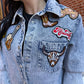 Lucy Washed Snap Up Rodeo Denim Jacket