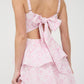 Leighton Tie Up Tiered Maxi Dress in Pink