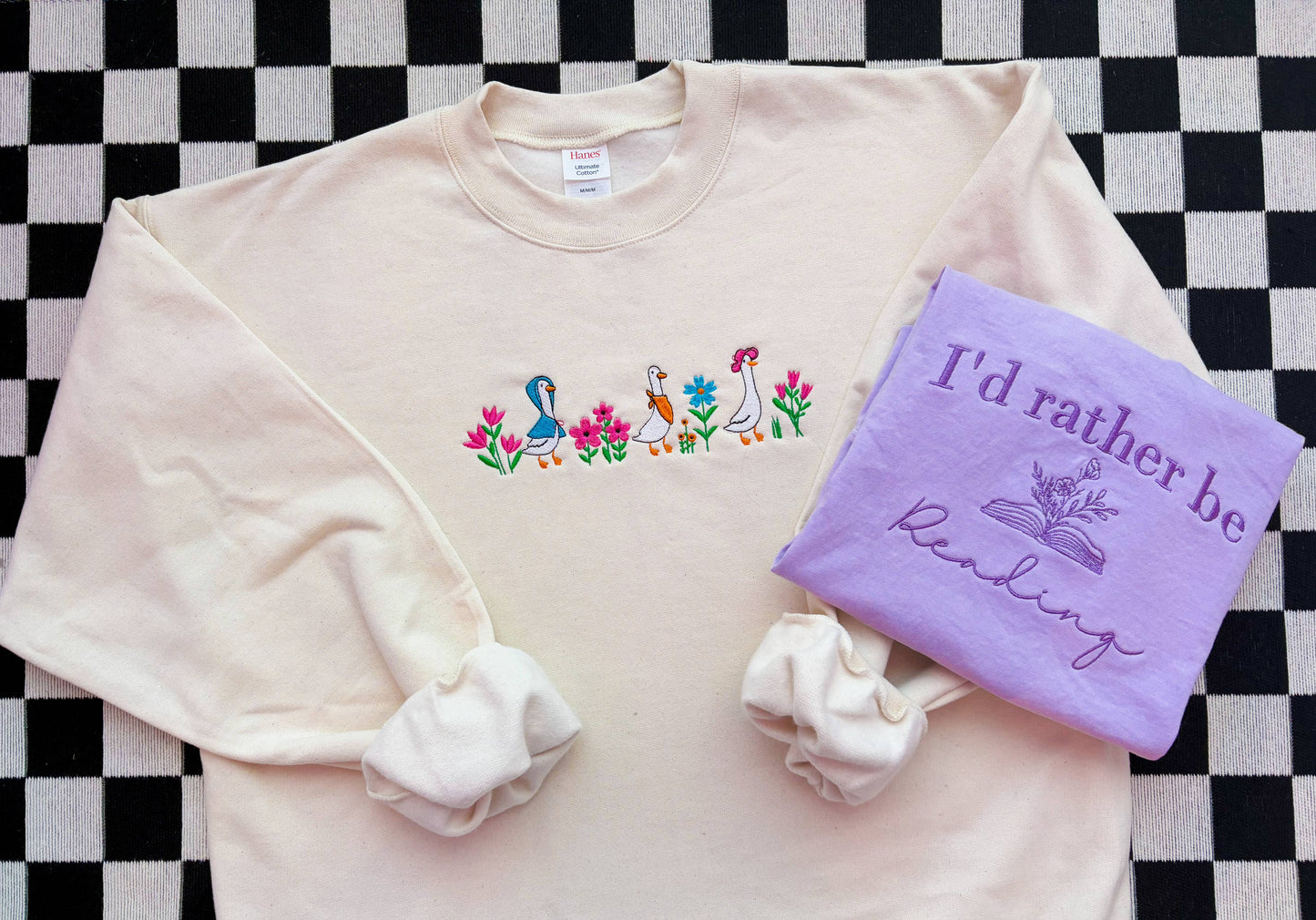 I'd Rather Be Reading Embroidered Tee