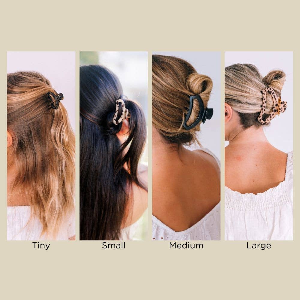 Open Hair Clip Large in Coconut White