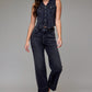 Black Hidden Denim Vest