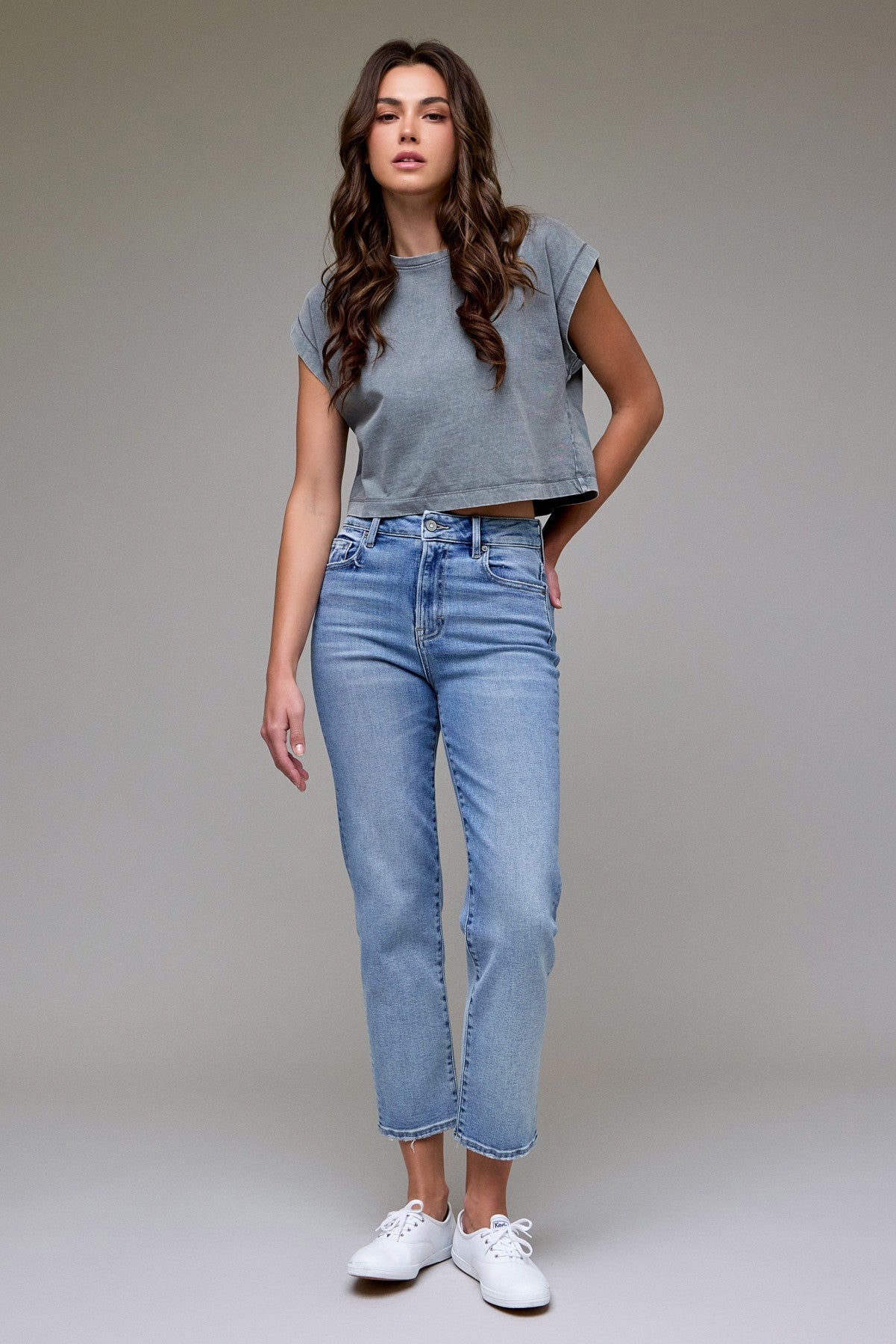 Medium Dark Clean Stretch Straight Leg