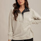 Victoria Thermal Contrast Snow Washed Sweatshirt in Grey