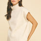 Willow Turtle Neck Cap Sleeve Sweater