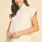 Willow Turtle Neck Cap Sleeve Sweater