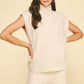 Willow Turtle Neck Cap Sleeve Sweater