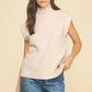 Willow Turtle Neck Cap Sleeve Sweater