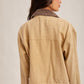 Kara Corduroy Collar Contrast Twill Crop Jacket