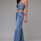 Medium Wash Mid Rise Stretch Dad Jean