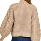 Kenzi Ash Mocha Cable Knit Sweater