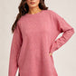 Willow Crew Neck Oversized Sweater in Pink