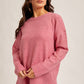 Willow Crew Neck Oversized Sweater in Pink