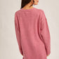 Willow Crew Neck Oversized Sweater in Pink