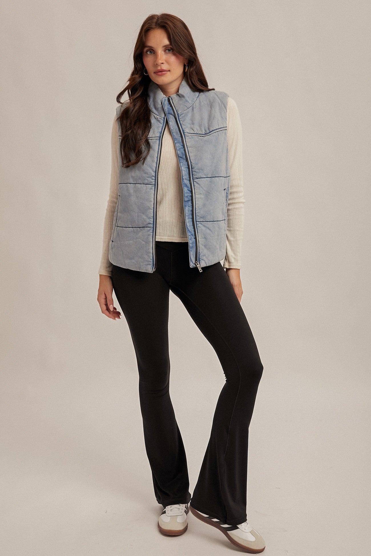 Lily Denim Puffer Vest