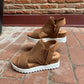 Amy Sandal Wedge in Tan