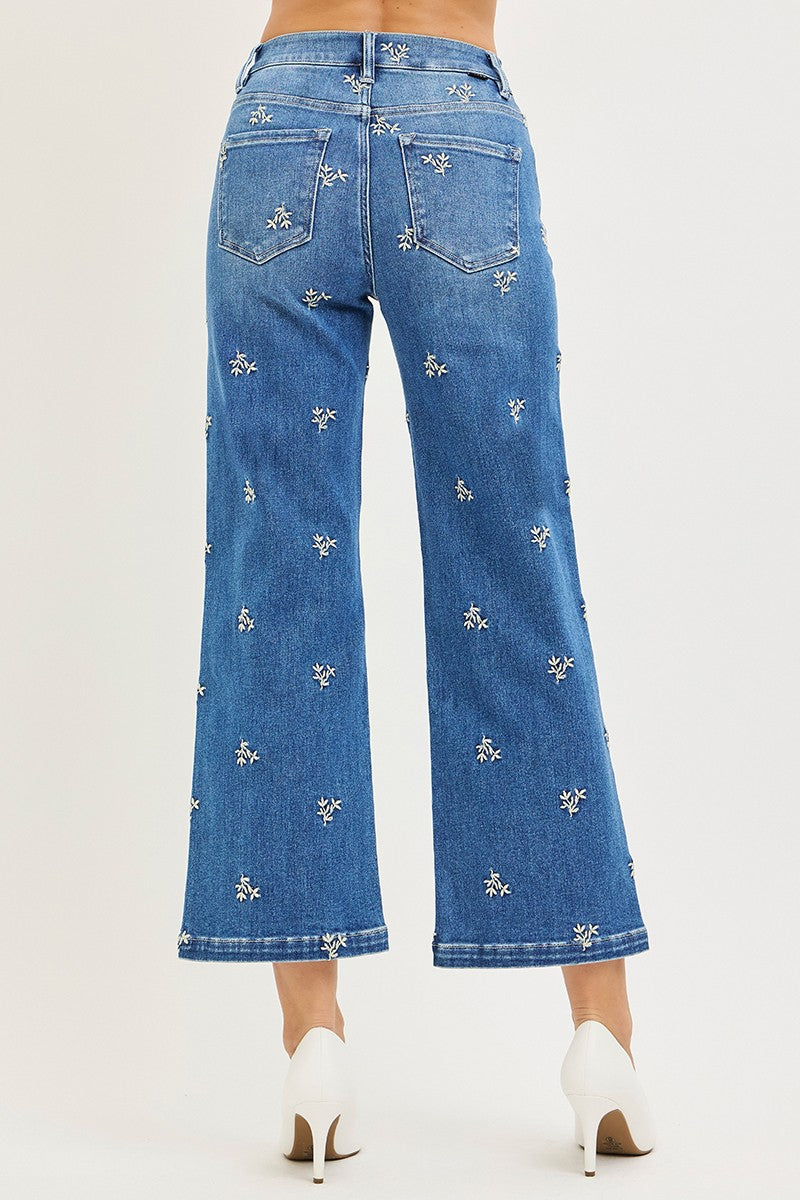 Kori Denim Floral Jeans in Plus