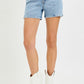 Jessica High Rise Shorts With Embroidered Detail