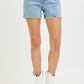 Jessica High Rise Shorts With Embroidered Detail