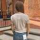 Tourist Knit Jersey Tee in Crystal