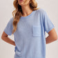 Lauren Short Sleeve Sweater in Periwinkle