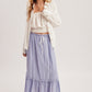 Kallie Textured Fabric Button Down in Ecru