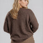 Lightweight Button Down Knit Cardigan in Brown