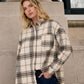 Elise Plaid Boxy Button Down Collared Long Sleeve Shirt