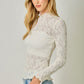 Carolyn Lettuce Edge Textured Knit Top