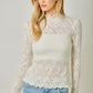 Carolyn Lettuce Edge Textured Knit Top