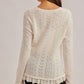 Lace Detail Ribbon Tied Cardigan
