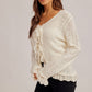 Lace Detail Ribbon Tied Cardigan