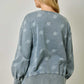 Zoey Printed Knit Denim Sweatshirt
