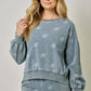 Zoey Printed Knit Denim Sweatshirt