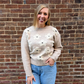 Evelyn Floral Sweater in Taupe