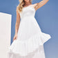 Alicia Smocked Strapless Tiered Dress