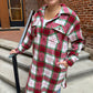 Ophelia Red, Green & White Plaid Long Flannel