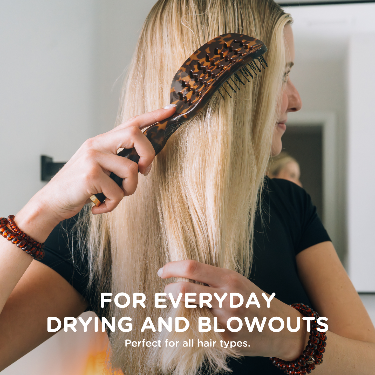 Teleties Vented Hair Brush in Tortoise
