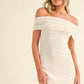 Taren Foldover Mini Ivory Dress with Lining