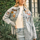 Lucy Washed Snap Up Rodeo Denim Jacket