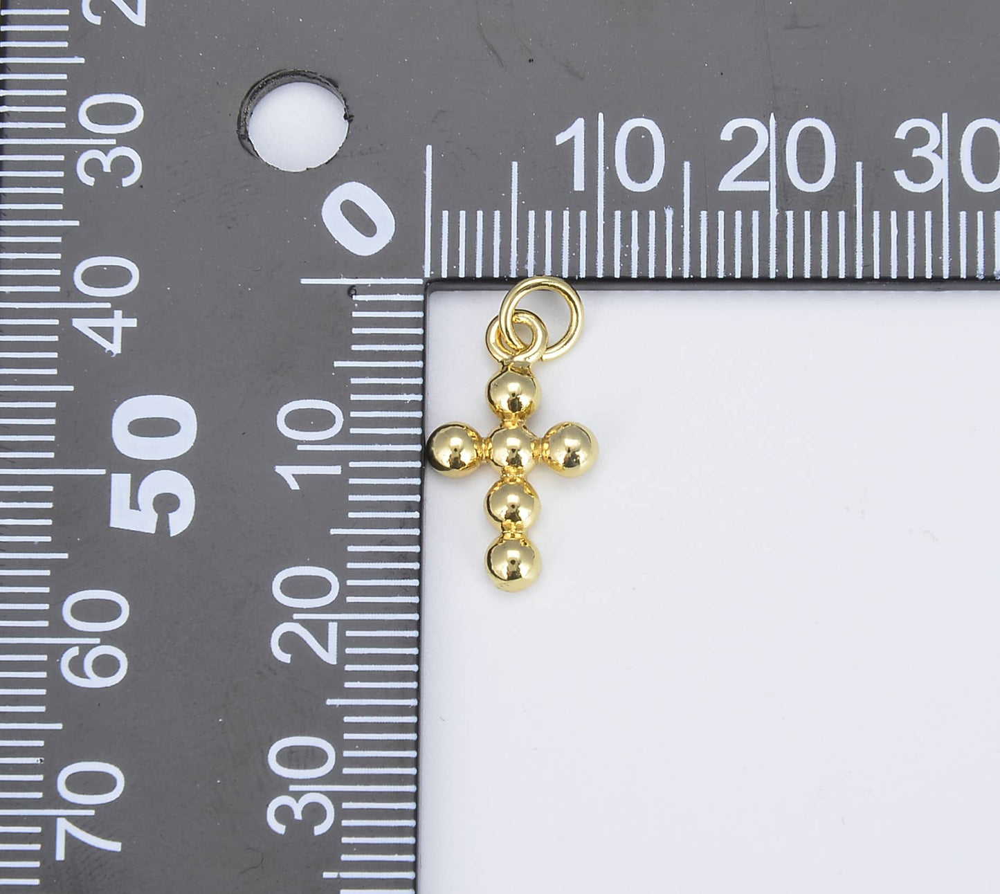 Minimalist Cross Charm Pendant in Silver