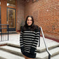 Fin Stripe Sweater Dress Black